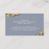 公証人署名代理人トレンディー金ゴールド&ブルーフォト 名刺 (裏面)