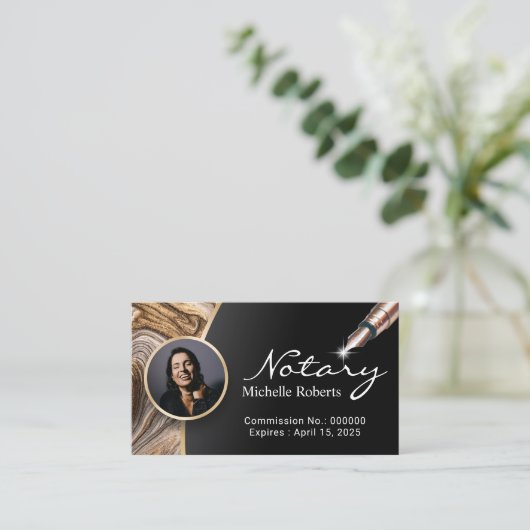 公証人署名代理人フォトモダンプロフェッショナル 名刺 (スタンド正面)