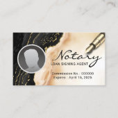 公証人署名代理人モダン大理石瑪瑙の写真 名刺 (正面)