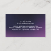 公証人署名代理人モダン深い紫の写真 名刺 (裏面)