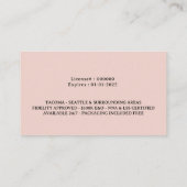 公証人署名代理人ヴィンテージクイルペン赤面ピンク 名刺 (裏面)