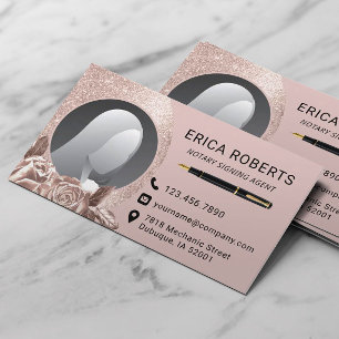 公証人署名代理人Glamバラ金ゴールドフローラ写真 名刺