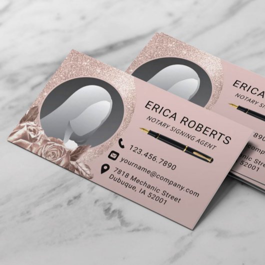 公証人署名代理人Glamバラ金ゴールドフローラ写真 名刺