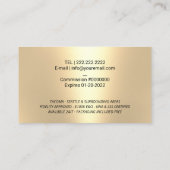 公証人署名代理人Sage Green & Quillロゴ 名刺 (裏面)