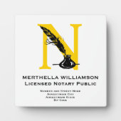 公証人署名剤モノグラム フォトプラーク (正面)