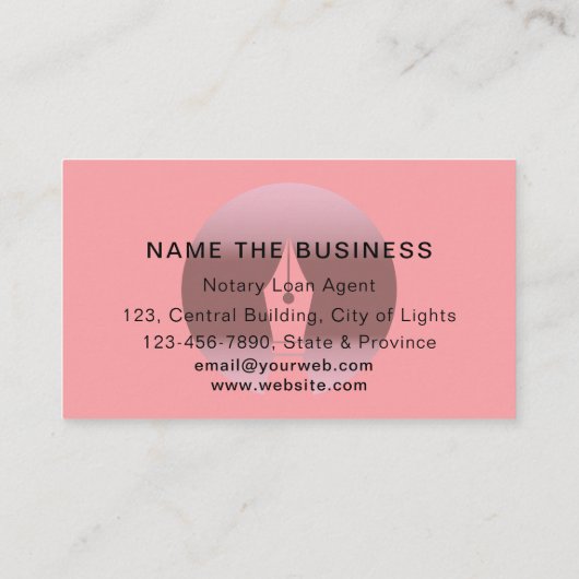 公証人融資契約者バラ金ゴールド滴下 名刺 (裏面)