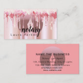 公証人融資契約者バラ金ゴールド滴下 名刺 (正面/裏面)