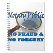 公証人詐欺なし偽造なし ノートブック (正面)