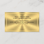 公証人認証エージェントのブラック&金ゴールド – ロゴ 名刺 (裏面)