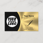 公証人認証エージェントのブラック&金ゴールド – ロゴ 名刺 (正面)