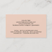 公証人調印剤エレガントピーチカラー写真 名刺 (裏面)