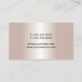 公証人調印剤羽毛モノグラムバラ金ゴールド 名刺 (裏面)