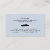 公証人調印剤銀フローラブルー写真 名刺 (裏面)