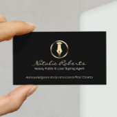 公証人金ゴールドペンのロゴローンの署名業者 名刺