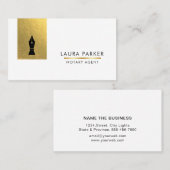 公証人銀行ローン代理金ゴールドNib名刺 名刺 (正面/裏面)