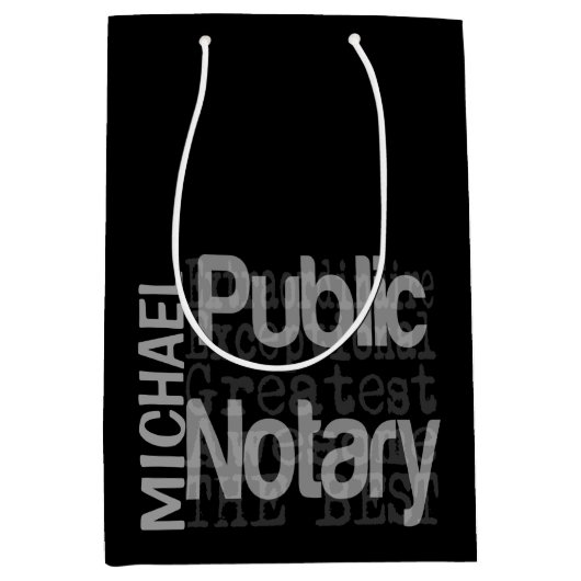 公証人階外カスタム審 ミディアムペーパーバッグ (正面)