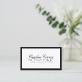 公証人黒白縁どカーモダンド 名刺 (スタンド正面)