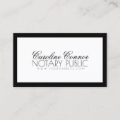 公証人黒白縁どカーモダンド 名刺 (正面)