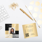 公証人黒金ゴールド写真QRコードローン署名業者 スクエア名刺