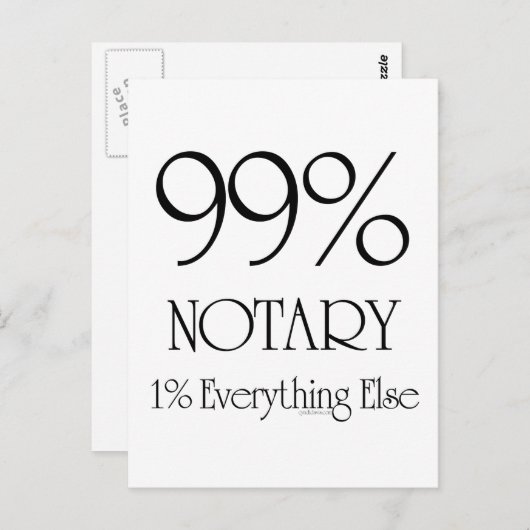公証人99% ポストカード (正面/裏面)