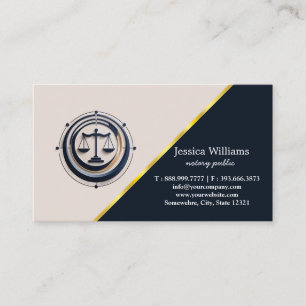 公証人 エレガント スクリプト プレーン ビジネスカード