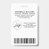 公証人 ゴールド & ブラック タイポグラフィー フォト バッジ (裏面)