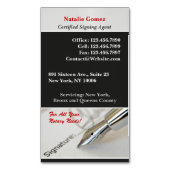 公証人 マグネット名刺 (正面縦)