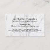 公証人 – ローンの署名エージェントモダン大理石 名刺 (裏面)