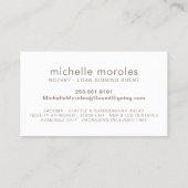 公証人 – ローン署名エージェンエレガントトフローラ 名刺 (裏面)