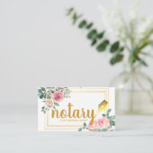 公証人 – ローン署名エージェンエレガントトフローラ 名刺 (スタンド正面)