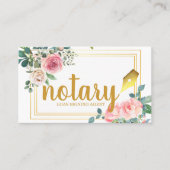 公証人 – ローン署名エージェンエレガントトフローラ 名刺 (正面)
