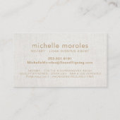 公証人 – ローン署名エージェントのエレガント金ゴールド・スクリプト 名刺 (裏面)