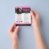 公証人 公共 融資署名エージェント ピンク 編集可能 チラシ (手)