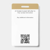 公証人 公共 融資署名エージェント 写真付きID ゴールド バッジ (Back)