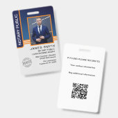公証人 公共 融資署名エージェント ID バッジ (正面&裏面)