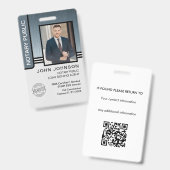 公証人 公共 融資署名エージェント ID バッジ (正面＆裏面)