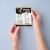 公証人 公共 貸し付け 署名エージェント ゴールド 編集可能 チラシ (手)