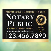 公証人 公共 貸し付け 署名エージェント ブラック ゴールド ウィンドウサイン (シート3)