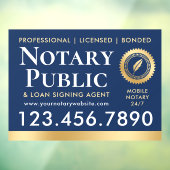 公証人 公的ローン署名代行者 ネイビーブルー ゴールド ウィンドウサイン (シート3)