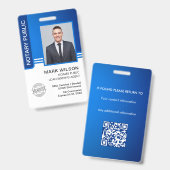 公証人 公証署 貸し付け 署名 エージェント ID バッジ (正面＆裏面)