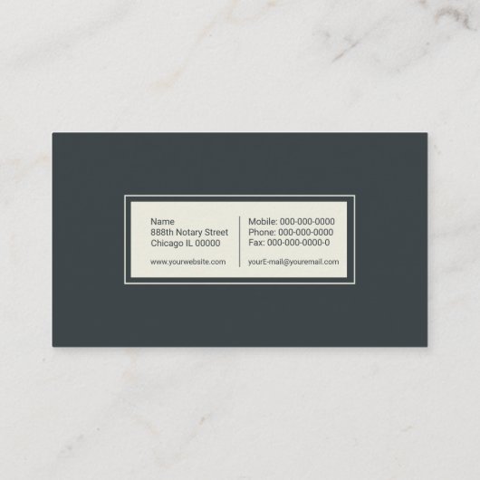 公証人 名刺 (裏面)