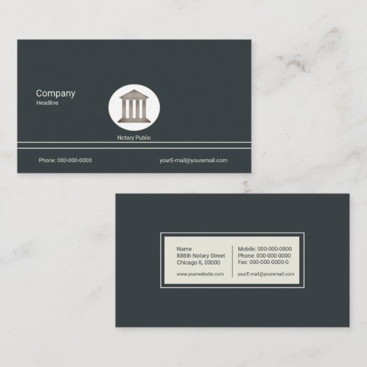 公証人 名刺 (正面/裏面)