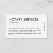 公証人 名刺 (裏面)