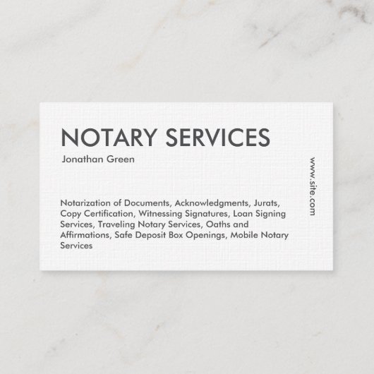 公証人 名刺 (裏面)