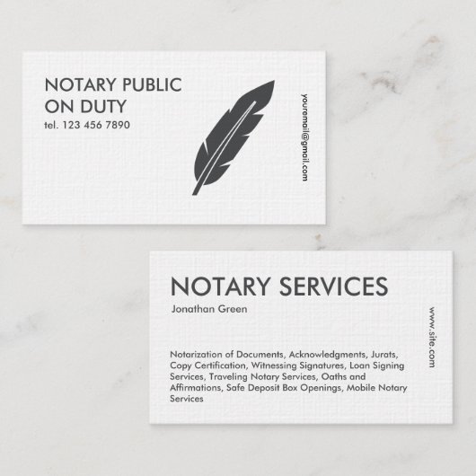 公証人 名刺 (正面/裏面)