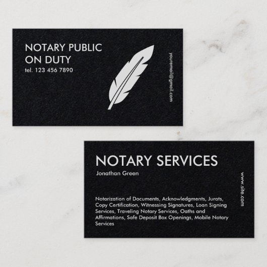 公証人 名刺 (正面/裏面)