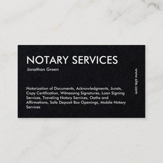 公証人 名刺 (裏面)