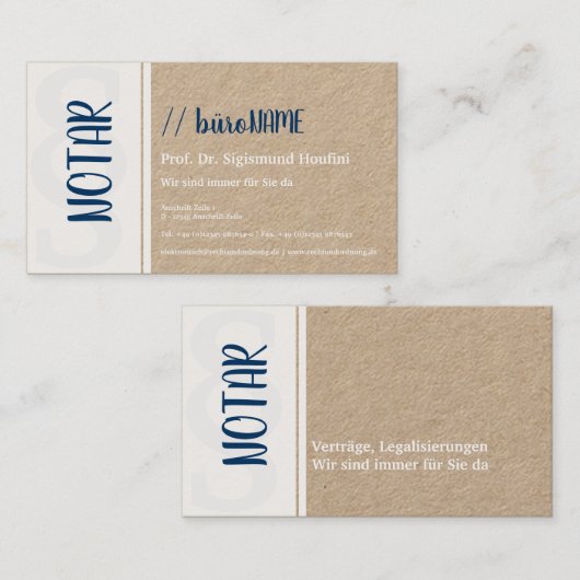 公証人 名刺 (正面/裏面)