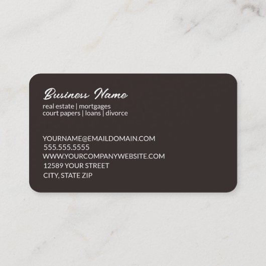 公証人 名刺 (裏面)