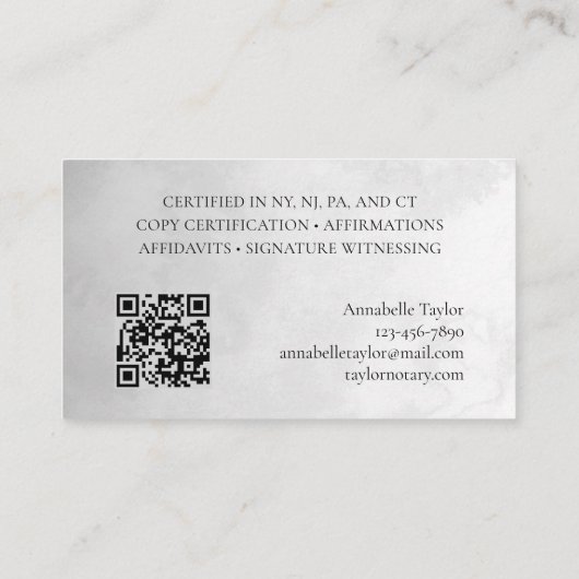 公証人 名刺 (裏面)